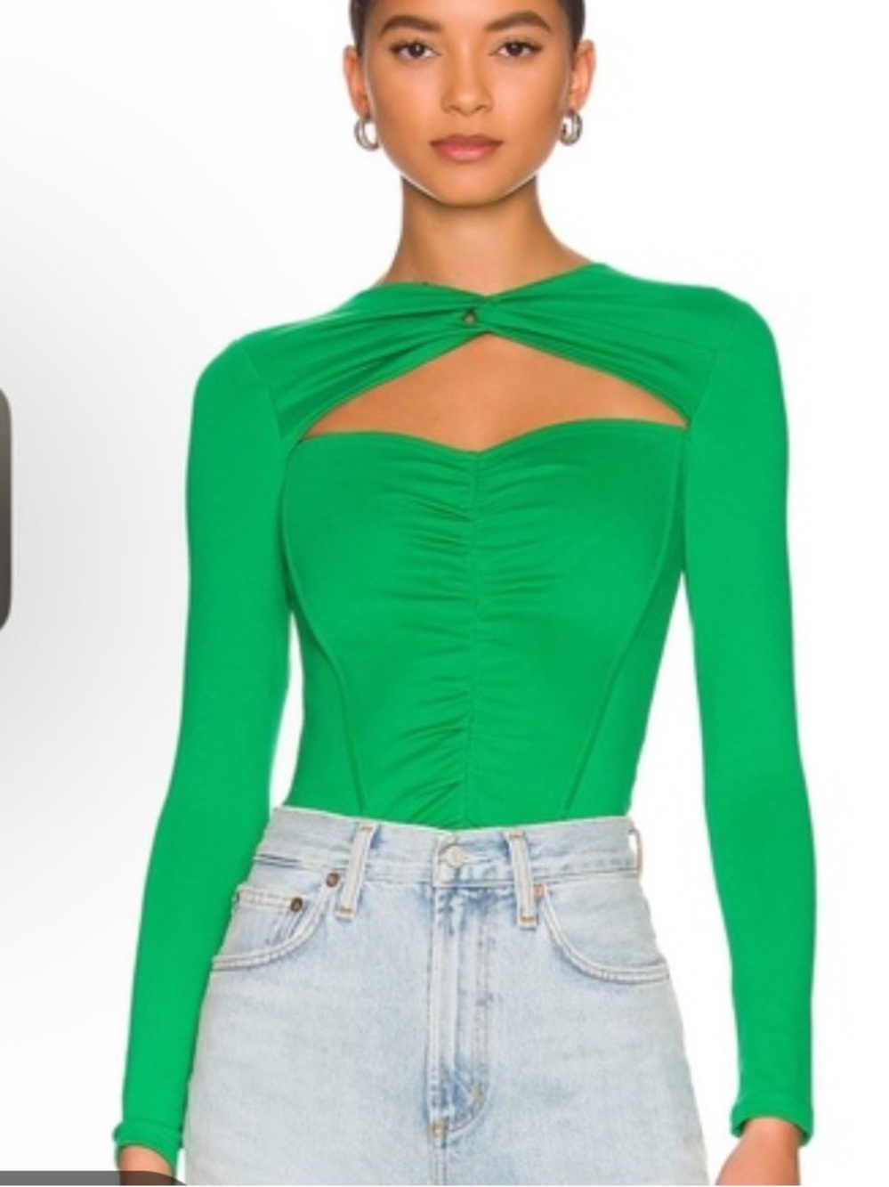 superdown Emerald Green Long-Sleeve Cutout Small